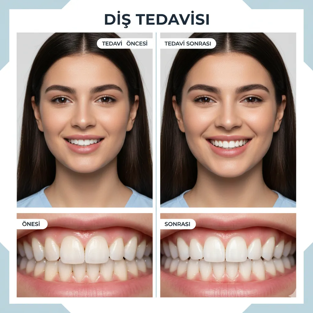 Before and after dental treatment result at DNT Klinik